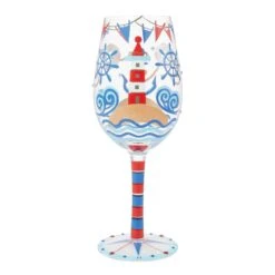 Nautical Hand Painted Wine Glass(Nautical Hand Painted Wine Glass) -Glassware Store 6015415 3