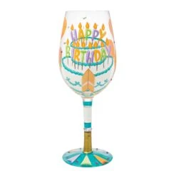 Birthday Slice Hand Painted Wine Glass(Birthday Slice Hand Painted Wine Glass)