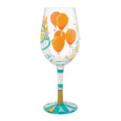 Birthday Slice Hand Painted Wine Glass(Birthday Slice Hand Painted Wine Glass) -Glassware Store 6015425 2