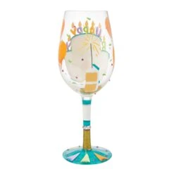Birthday Slice Hand Painted Wine Glass(Birthday Slice Hand Painted Wine Glass) -Glassware Store 6015425 3