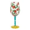 Strawberry Wine Hand Painted Wine Glass(Strawberry Wine Hand Painted Wine Glass)