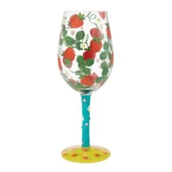 Strawberry Wine Hand Painted Wine Glass(Strawberry Wine Hand Painted Wine Glass) -Glassware Store 6015427 2