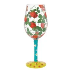 Strawberry Wine Hand Painted Wine Glass(Strawberry Wine Hand Painted Wine Glass) -Glassware Store 6015427 3