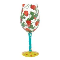 Strawberry Wine Hand Painted Wine Glass(Strawberry Wine Hand Painted Wine Glass) -Glassware Store 6015427 4