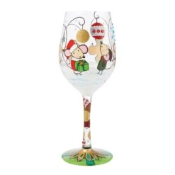 Not Even A Mouse Hand Painted Wine Glass(Not Even A Mouse Hand Painted Wine Glass) -Glassware Store 6015926 3