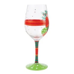 My Fancy Christmas Bow Hand Painted Wine Glass(My Fancy Christmas Bow Hand Painted Wine Glass) -Glassware Store 6015927 4