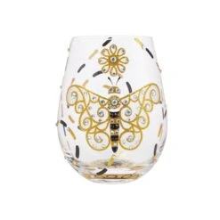 Brilliant Butterfly Hand Painted Stemless Wine Glass(Brilliant Butterfly Hand Painted Stemless Wine Glass)