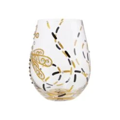 Dazzling Dragonfly Hand Painted Stemless Wine Glass(Dazzling Dragonfly Hand Painted Stemless Wine Glass) -Glassware Store 6015931 2