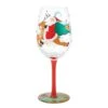 And To All A Good Night Hand Painted Wine Glass(And To All A Good Night Hand Painted Wine Glass)