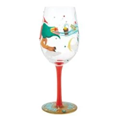 And To All A Good Night Hand Painted Wine Glass(And To All A Good Night Hand Painted Wine Glass) -Glassware Store 6015932 2