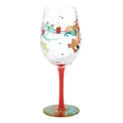And To All A Good Night Hand Painted Wine Glass(And To All A Good Night Hand Painted Wine Glass) -Glassware Store 6015932 4