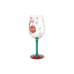 A Plaid Kind Of Christmas Hand Painted Wine Glass(A Plaid Kind Of Christmas Hand Painted Wine Glass) -Glassware Store 6016086 2