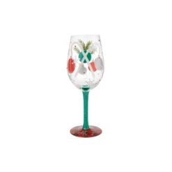 A Plaid Kind Of Christmas Hand Painted Wine Glass(A Plaid Kind Of Christmas Hand Painted Wine Glass) -Glassware Store 6016086 3