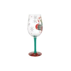A Plaid Kind Of Christmas Hand Painted Wine Glass(A Plaid Kind Of Christmas Hand Painted Wine Glass)