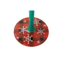 A Plaid Kind Of Christmas Hand Painted Wine Glass(A Plaid Kind Of Christmas Hand Painted Wine Glass) -Glassware Store 6016086 6