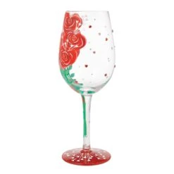 Valentine's Bouquet Hand Painted Wine Glass(Valentines Bouquet Hand Painted Wine Glass) -Glassware Store 6016399 2