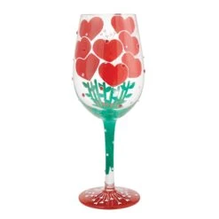 Valentine's Bouquet Hand Painted Wine Glass(Valentines Bouquet Hand Painted Wine Glass) -Glassware Store 6016399 3