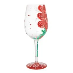 Valentine's Bouquet Hand Painted Wine Glass(Valentines Bouquet Hand Painted Wine Glass) -Glassware Store 6016399 4