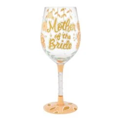 Mother Of The Bride Hand Painted Wine Glass(Mother Of The Bride Hand Painted Wine Glass)