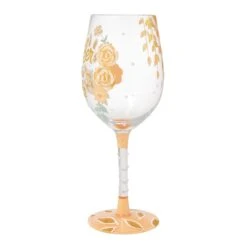 Mother Of The Bride Hand Painted Wine Glass(Mother Of The Bride Hand Painted Wine Glass) -Glassware Store 6016401 2