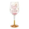 Bestie Of The Bride Hand Painted Wine Glass(Bestie Of The Bride Hand Painted Wine Glass)