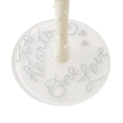 Two Hearts One Love Bride Hand Painted Wine Glass(Two Hearts One Love Bride Hand Painted Wine Glass) -Glassware Store 6016403 7