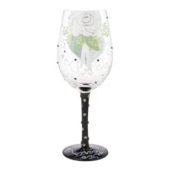 Two Hearts One Love Groom Hand Painted Wine Glass(Two Hearts One Love Groom Hand Painted Wine Glass) -Glassware Store 6016404 5