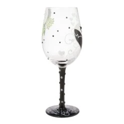 Two Hearts One Love Groom Hand Painted Wine Glass(Two Hearts One Love Groom Hand Painted Wine Glass) -Glassware Store 6016404 6