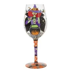 Working Witch Hand Painted Wine Glass(Working Witch Hand Painted Wine Glass) -Glassware Store 6016405 2
