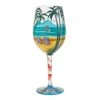 Forever At The Beach Hand Painted Wine Glass(Forever At The Beach Hand Painted Wine Glass)
