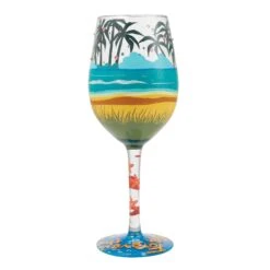 Forever At The Beach Hand Painted Wine Glass(Forever At The Beach Hand Painted Wine Glass) -Glassware Store 6016407 3