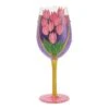 Mother's Day Wrapped Up Hand Painted Wine Glass(Mothers Day Wrapped Up Hand Painted Wine Glass)