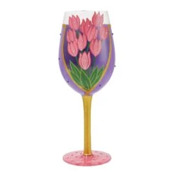 Mother's Day Wrapped Up Hand Painted Wine Glass(Mothers Day Wrapped Up Hand Painted Wine Glass)