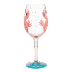 Fabulous Flamingos Painted Wine Glass(Fabulous Flamingos Painted Wine Glass) -Glassware Store 6016736 2