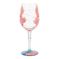 Fabulous Flamingos Painted Wine Glass(Fabulous Flamingos Painted Wine Glass) -Glassware Store 6016736 4