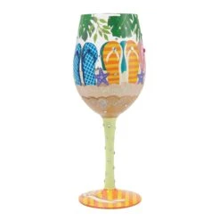 Stuck In The Sand Hand Painted Wine Glass(Stuck In The Sand Hand Painted Wine Glass) -Glassware Store 6016737 2