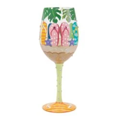 Stuck In The Sand Hand Painted Wine Glass(Stuck In The Sand Hand Painted Wine Glass) -Glassware Store 6016737 3