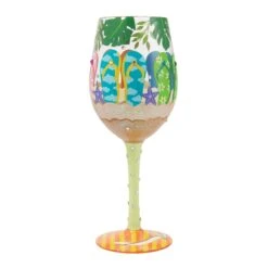 Stuck In The Sand Hand Painted Wine Glass(Stuck In The Sand Hand Painted Wine Glass) -Glassware Store 6016737 4
