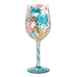Sea Turtle Delight Hand Painted Wine Glass(Sea Turtle Delight Hand Painted Wine Glass) -Glassware Store 6016738 2