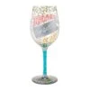 Birthdays Are The Confetti Of Life Hand Painted Wine Glass(Birthdays Are The Confetti Of Life Hand Painted Wine Glass)