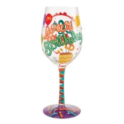 Life Is Better On Your Birthday Hand Painted Wine Glass(Life Is Better On Your Birthday Hand Painted Wine Glass)