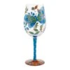 Garden Butterfly Hand Painted Wine Glass(Garden Butterfly Hand Painted Wine Glass)