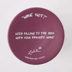 Wine Not? Hand Painted Wine Glass(Wine Not Hand Painted Wine Glass) -Glassware Store 6016970 6