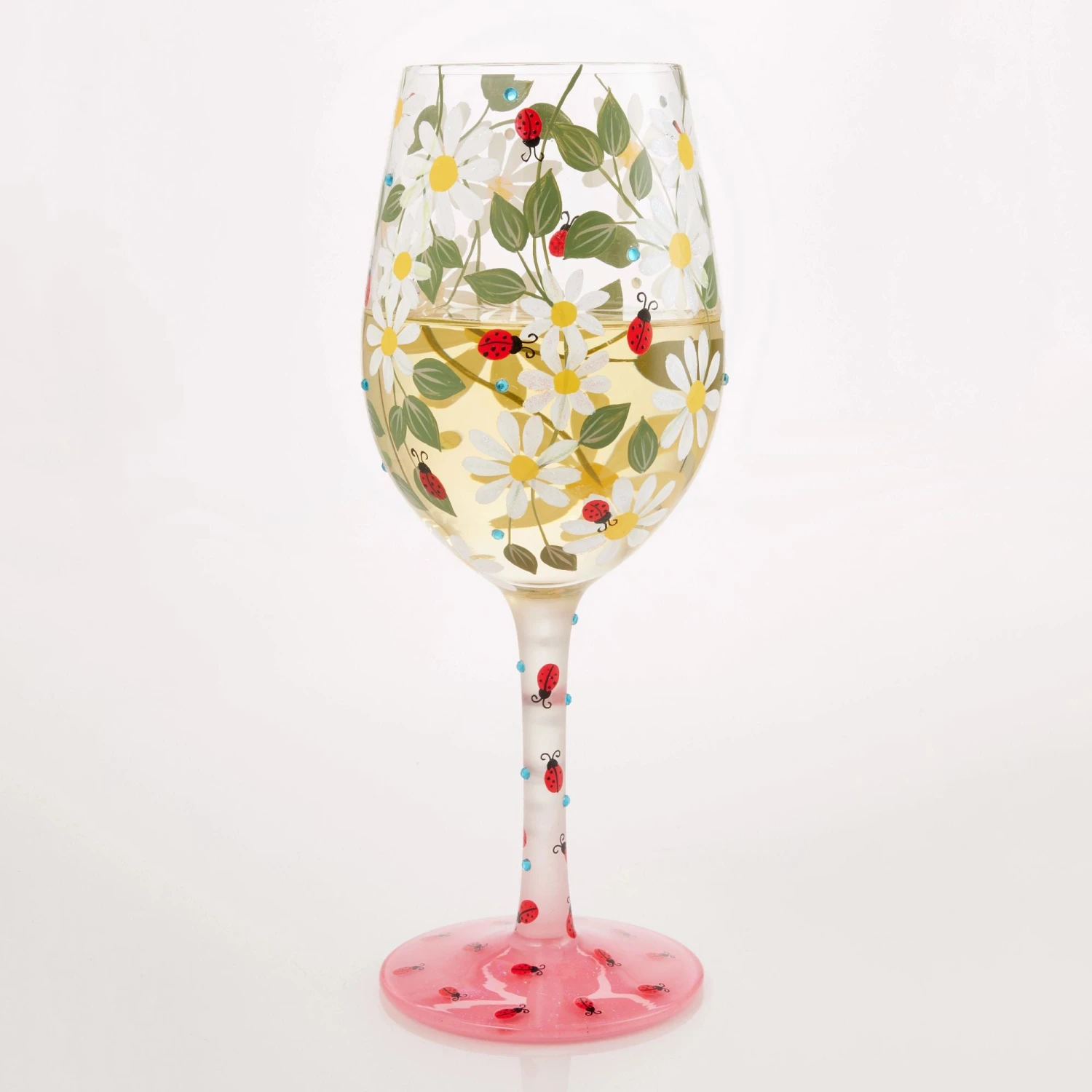 Ladybird Hand Painted Wine Glass(Ladybird Hand Painted Wine Glass) 2 Ladybird Hand Painted Wine Glass(Ladybird Hand Painted Wine Glass) - Image 2