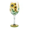 Sunflower Hand Painted Wine Glass(Sunflower Hand Painted Wine Glass)