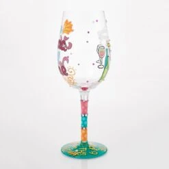 New Mama Needs Wine Hand Painted Wine Glass(New Mama Needs Wine Hand Painted Wine Glass) -Glassware Store 6016977 2