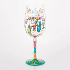 New Mama Needs Wine Hand Painted Wine Glass(New Mama Needs Wine Hand Painted Wine Glass) -Glassware Store 6016977 3