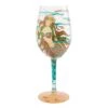 Mystical Mermaid Hand Painted Wine Glass(Mystical Mermaid Hand Painted Wine Glass)