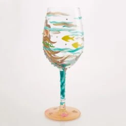 Mystical Mermaid Hand Painted Wine Glass(Mystical Mermaid Hand Painted Wine Glass) -Glassware Store 6016979 2