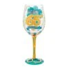 Happy 65th Birthday Hand Painted Wine Glass(Happy 65th Birthday Hand Painted Wine Glass)